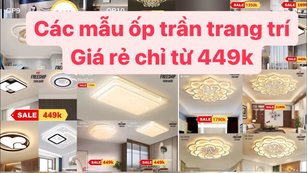 Những mẫu đèn ốp trần trang trí giá rẻ