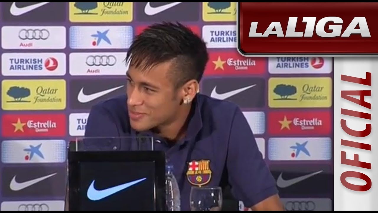Primera rueda de prensa de Neymar como azulgrana