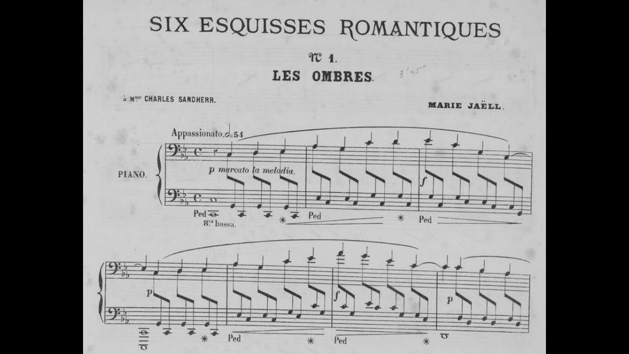 Marie Jaëll - Six esquisses romantiques for piano (with score)
