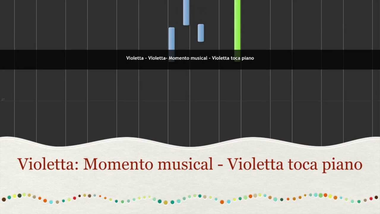 NEW Violetta - Momento musical - Toca piano - Piano TuToriAl