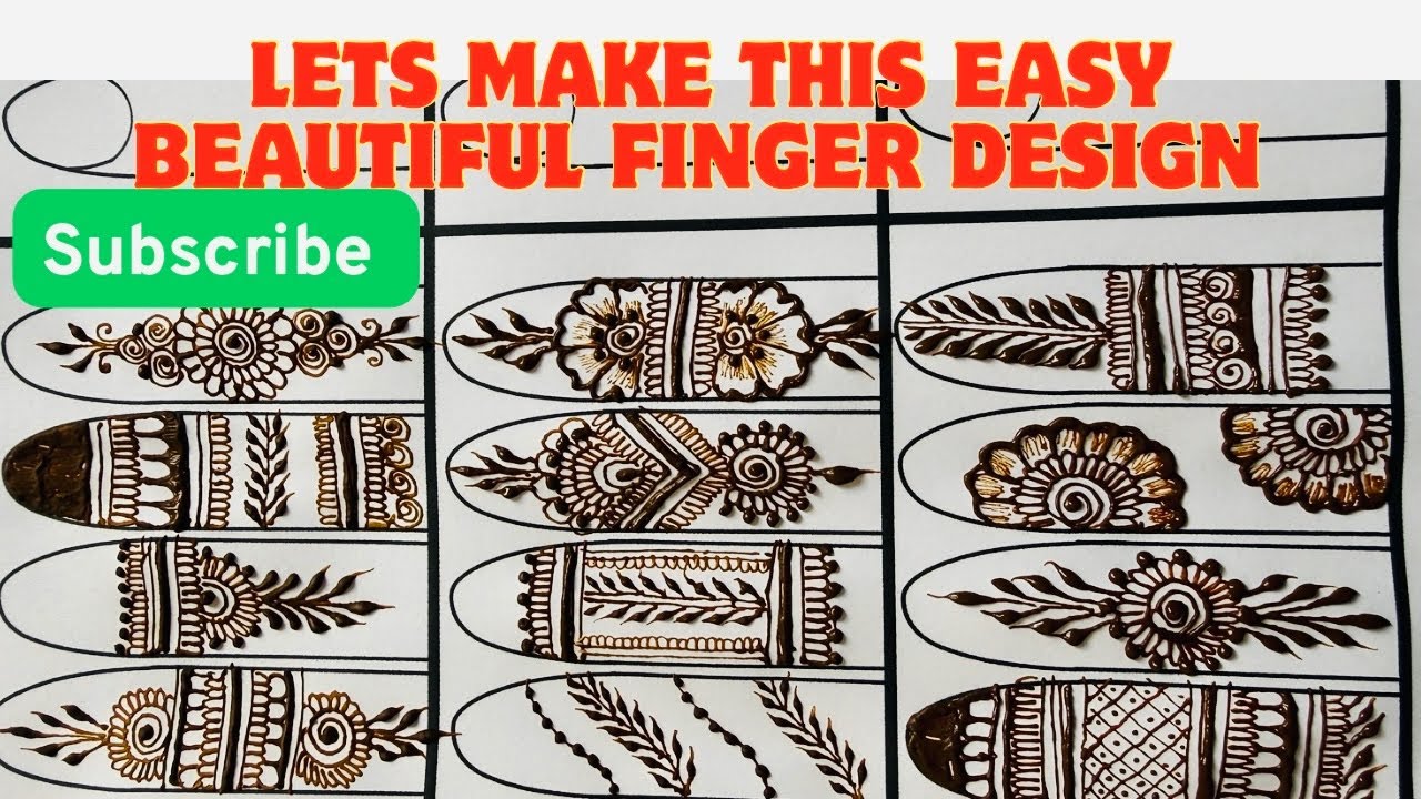 Finger henna design #mehndi #art #henna #mehendidesign #viralvideos #motivation #learning 