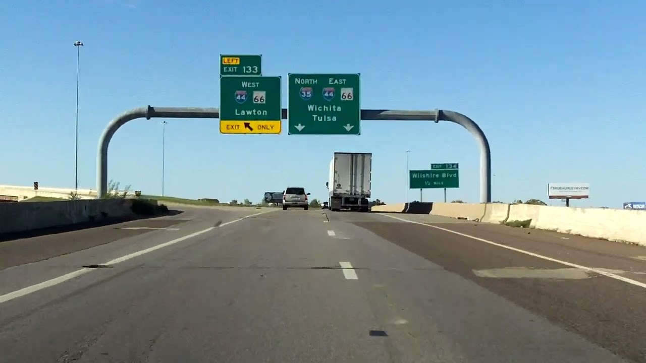 Interstate 35 - Oklahoma (Exits 126 to 138) northbound
