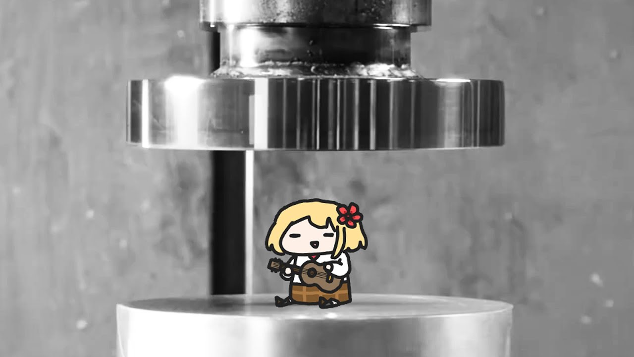 smol ame vs hydraulic press machine