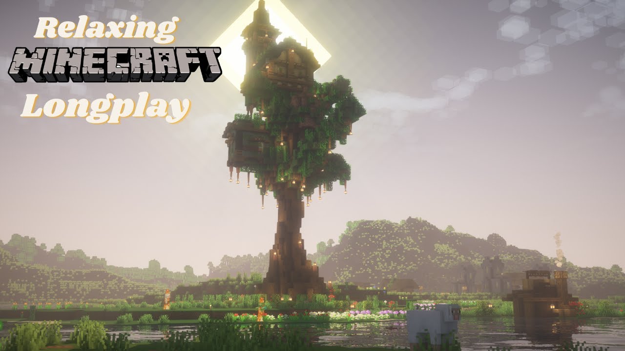 Minecraft Relaxing Longplay-Mega Tree House (No Commentary)