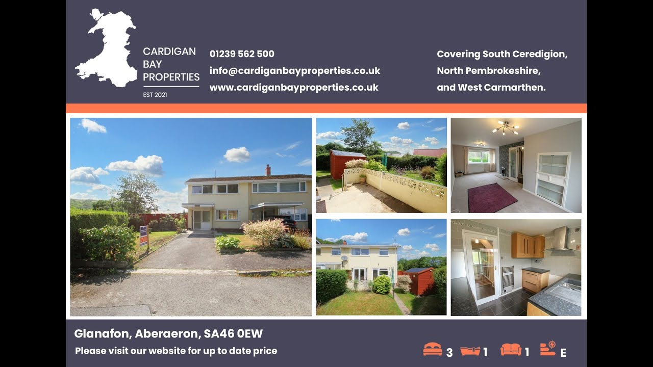Property For Sale - 3 bed semi detached house in Aberaeron, Cardigan Bay, West Wales