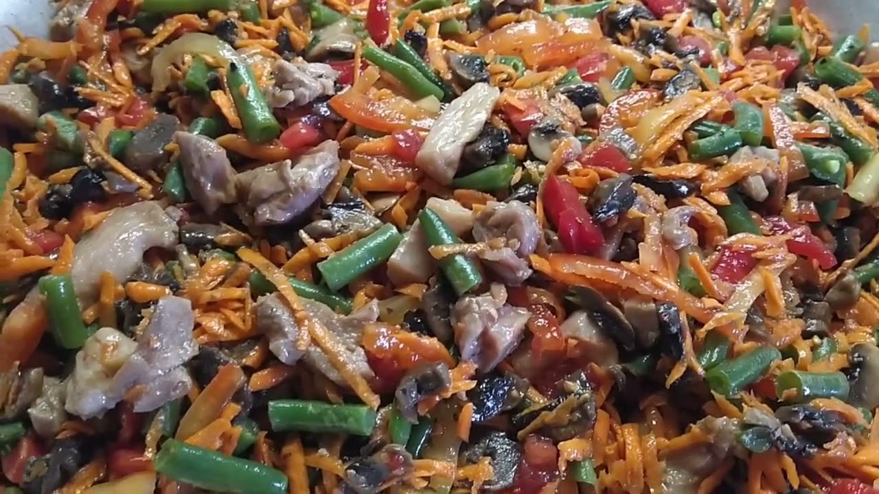 Мясо с грибами и овощами в автоклаве. Заготовки.