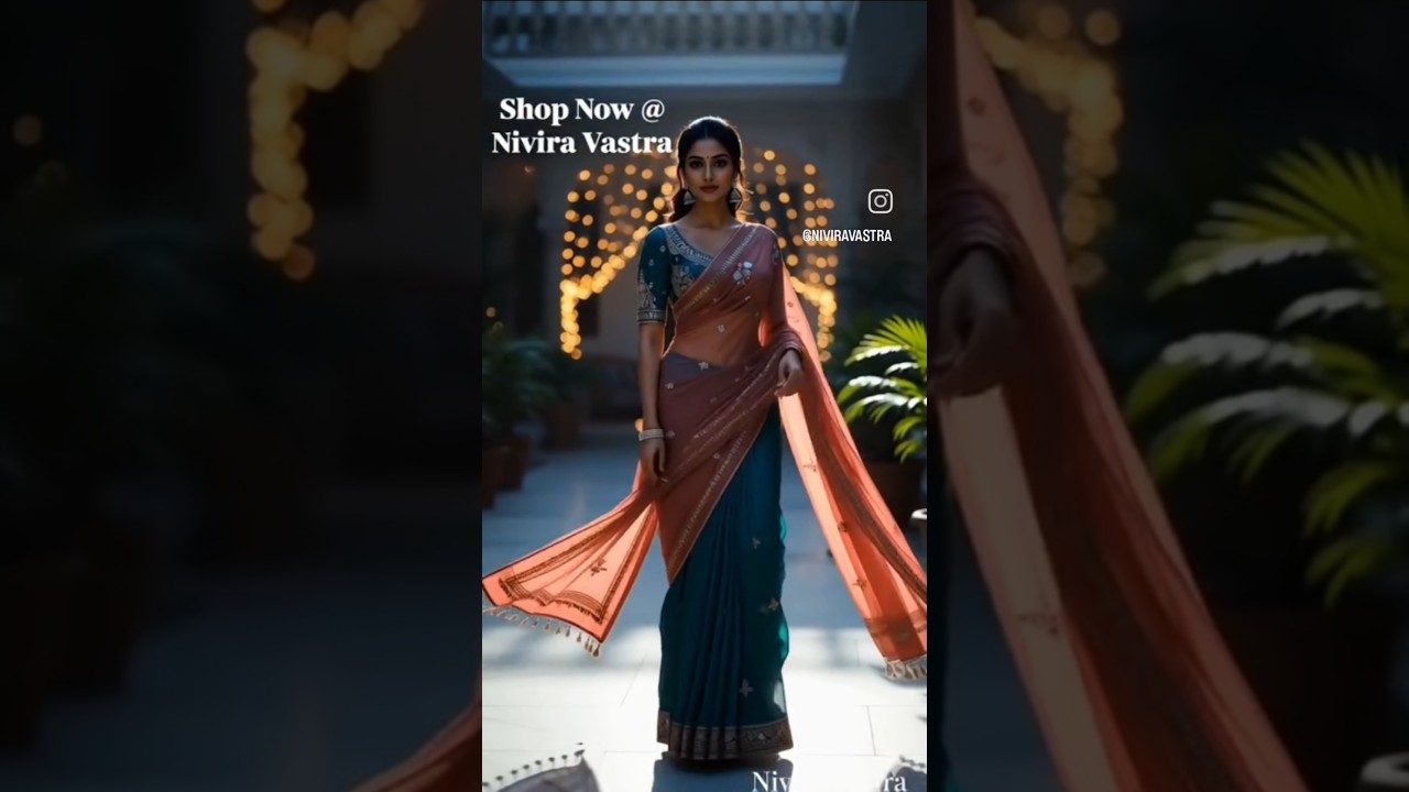 Nivira Vastra transformation with  elegance Shop now #NiviraVastra #SareeTransformation #FashionReel