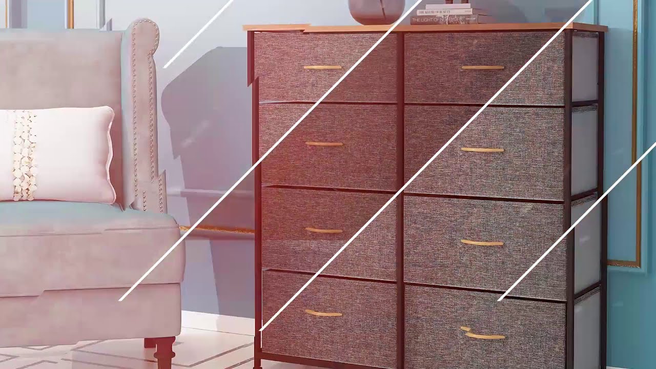 YITAHOME Dark Grey Dresser with 8 Drawers Install Video