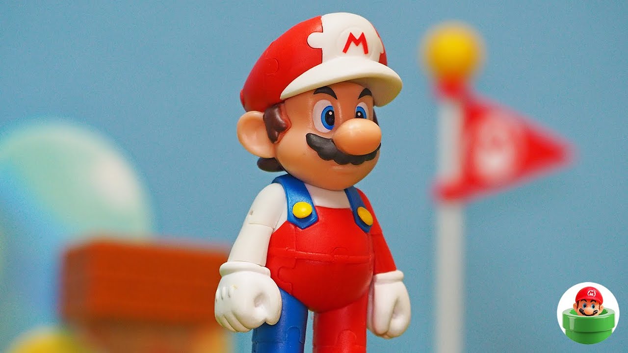 マリオの体がバラバラ！ファイアマリオとマリオを合体してみた Super Mario 3D puzzle toys