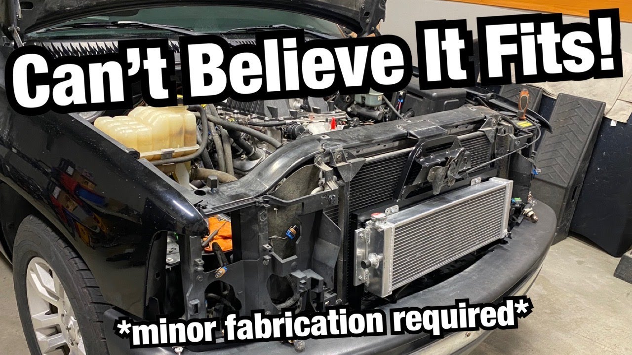 Supercharged Silverado gets a MASSIVE Heat Exchanger & Trans Cooler