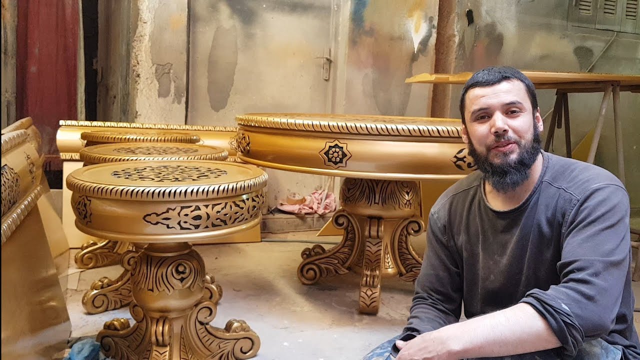 ثمن الصالون المغربي المشهور🇪🇦👉 من اخر صيحة❣  بي طاولات  الشيشة روعة 2022