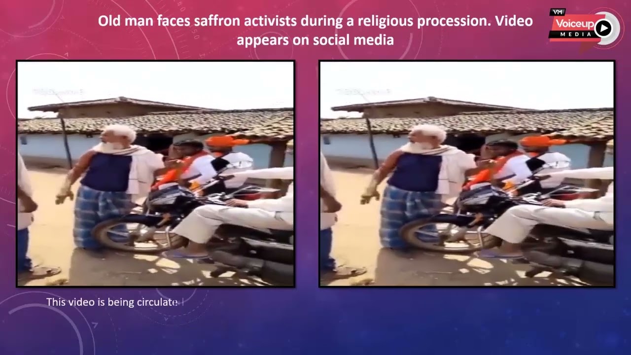 Old man drive saffron activists away |#Voiceupmedia