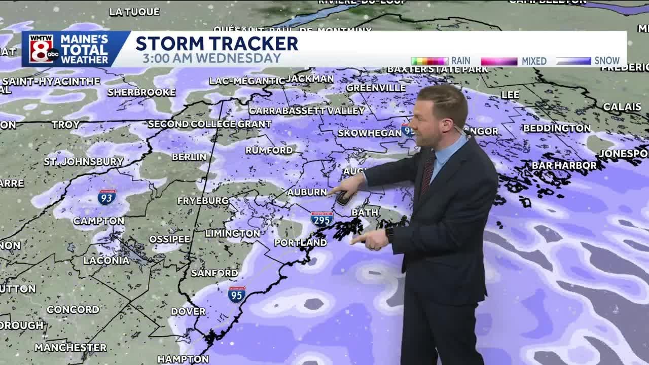 Tracking a round of snow in Maine (2/9/20-26)