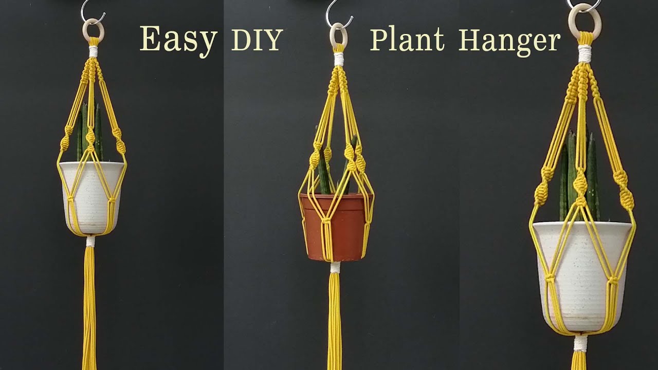 DIY Macrame plant hanger เมคราเม่ เชือกแขวนกระถางต้นไม้