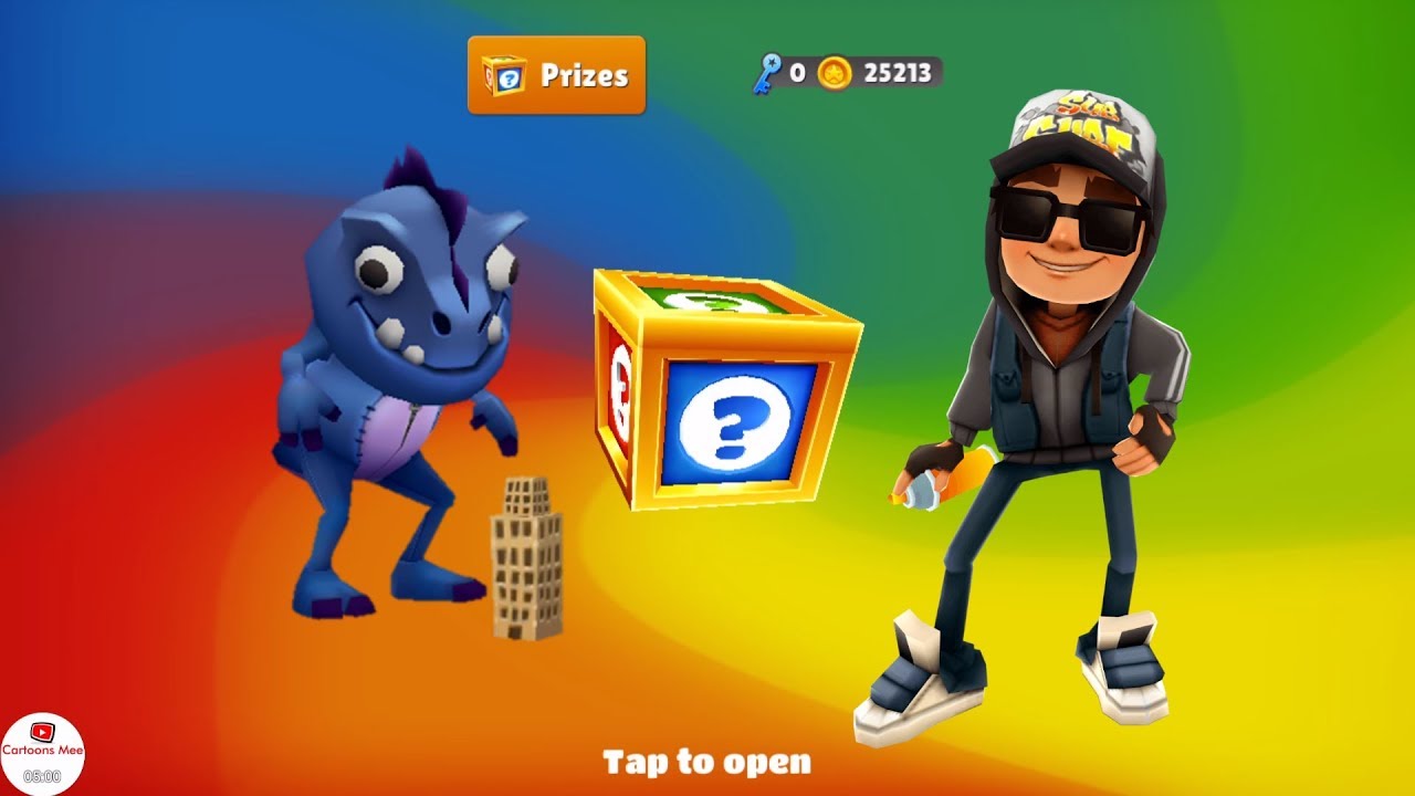 Subway Surfers Gameplay - Unlocked Dino Facebook Special vs Jake Dark Outfit / Cartoons Mee