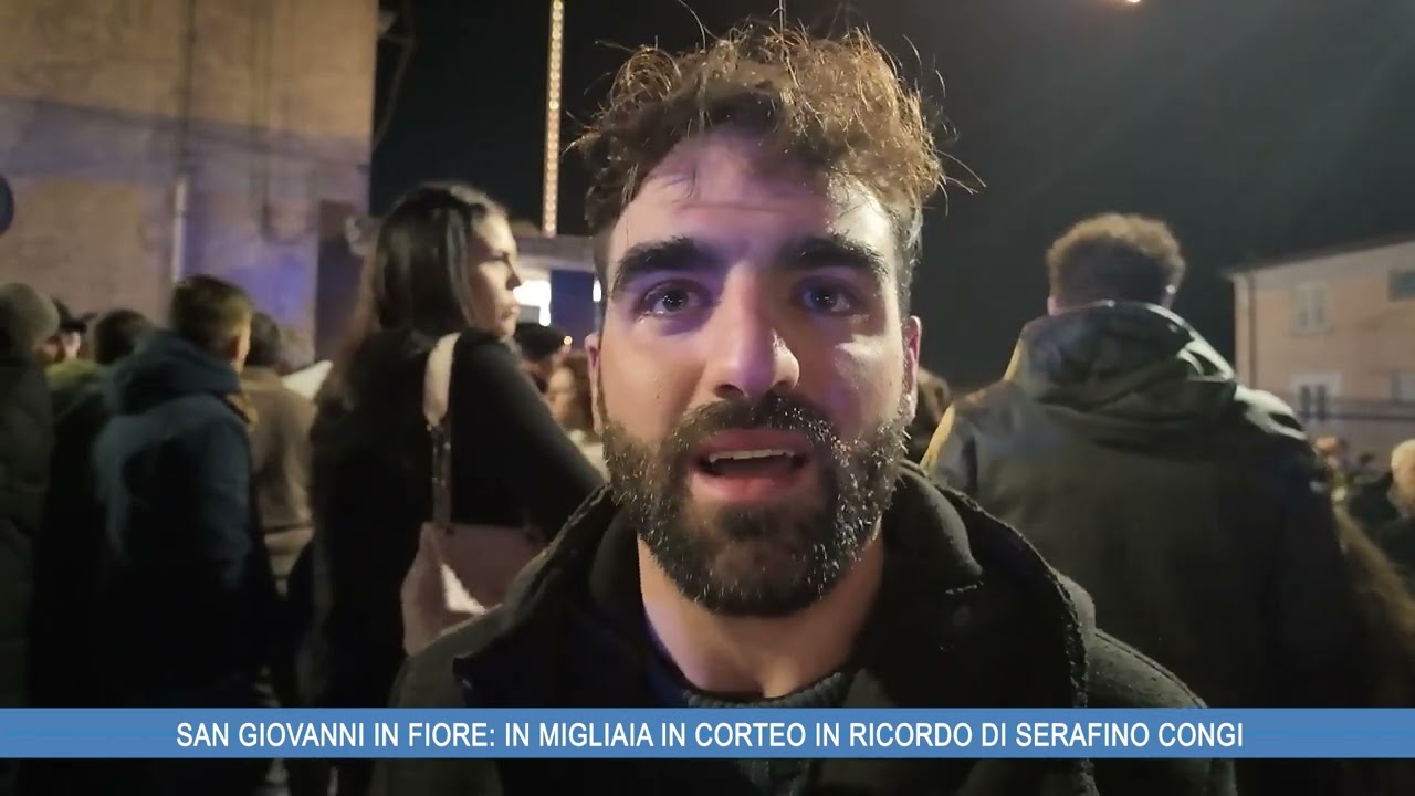 SAN GIOVANNI IN FIORE: IN MIGLIAIA IN CORTEO IN RICORDO DI SERAFINO CONGI