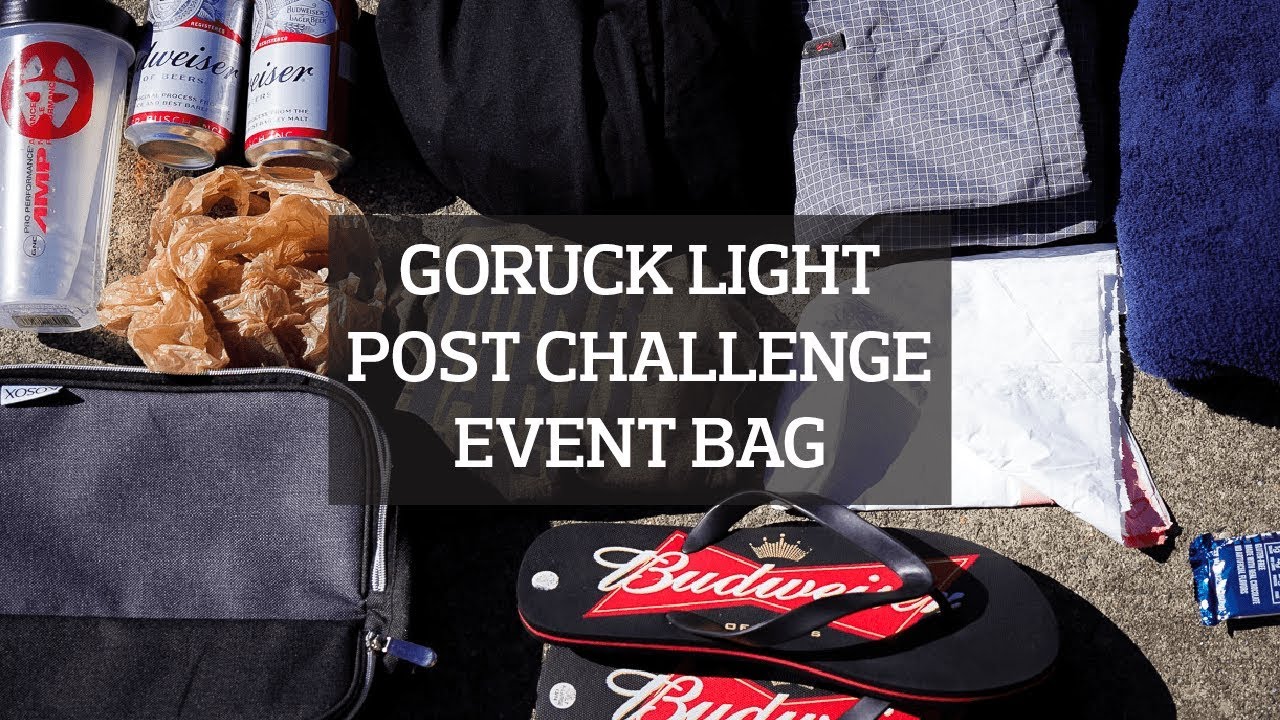 GORUCK Light Post Challenge Event Bag Packing List