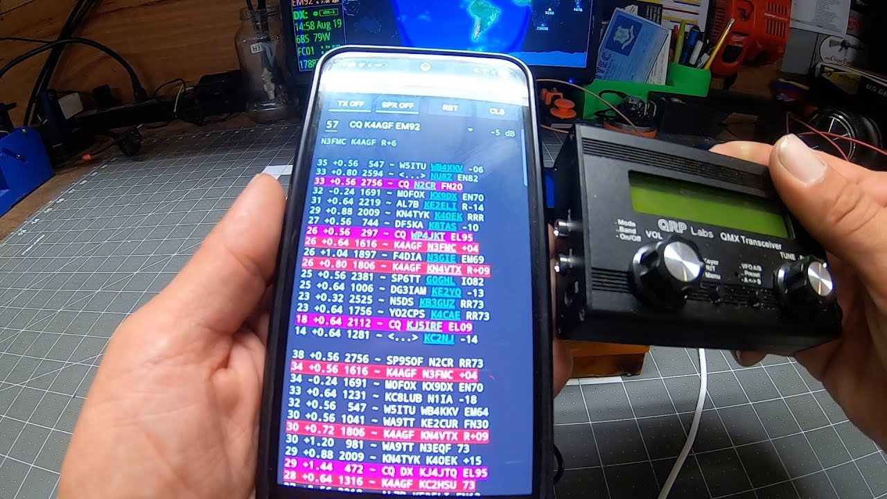 Ultra portable FT8 with the QMX+ and FT8 radio app for android