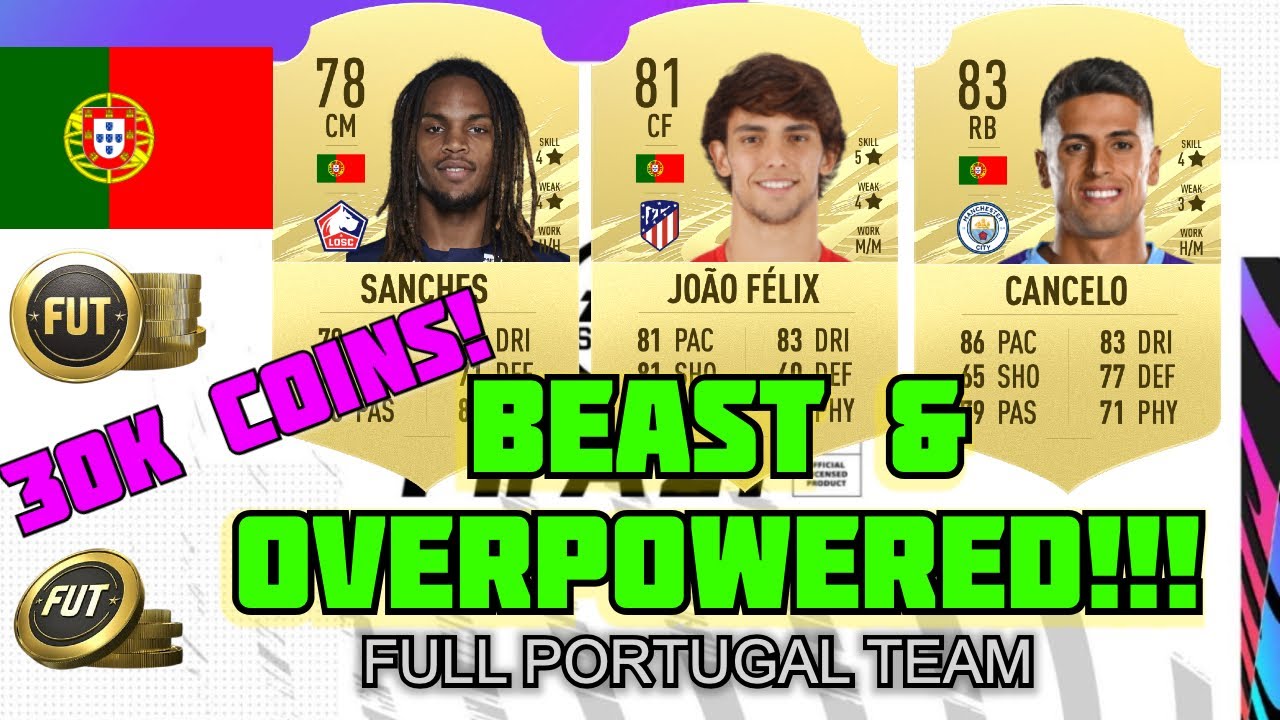 FIFA 21 - BEAST & OVERPOWERED PORTUGAL TEAM! BEST PORTUGAL STARTER TEAM! 30K COINS #FIFA21