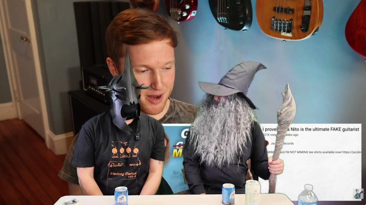 Fake guitar playing discussion podcast
