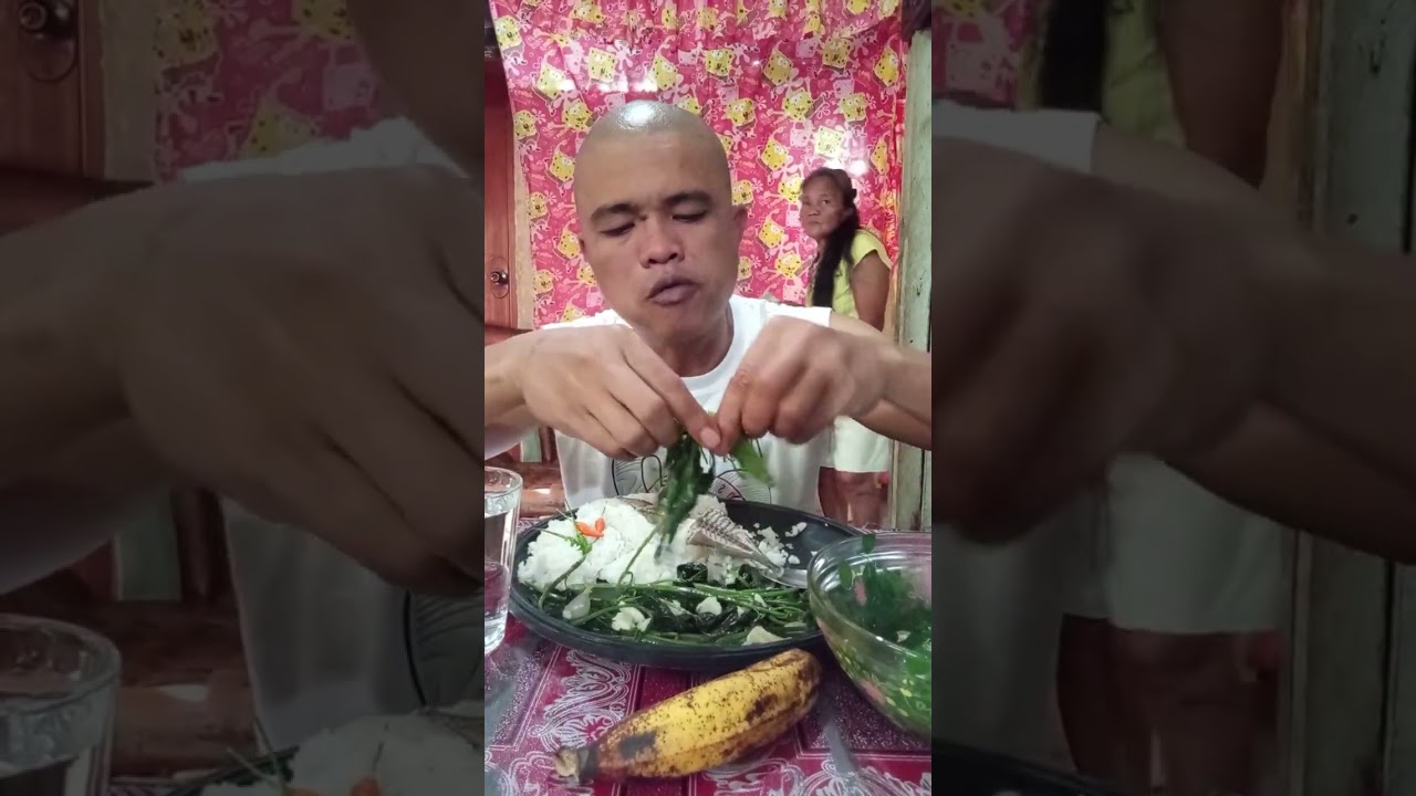 Ginisang talbos at minalongayang Tulingan+tuyo