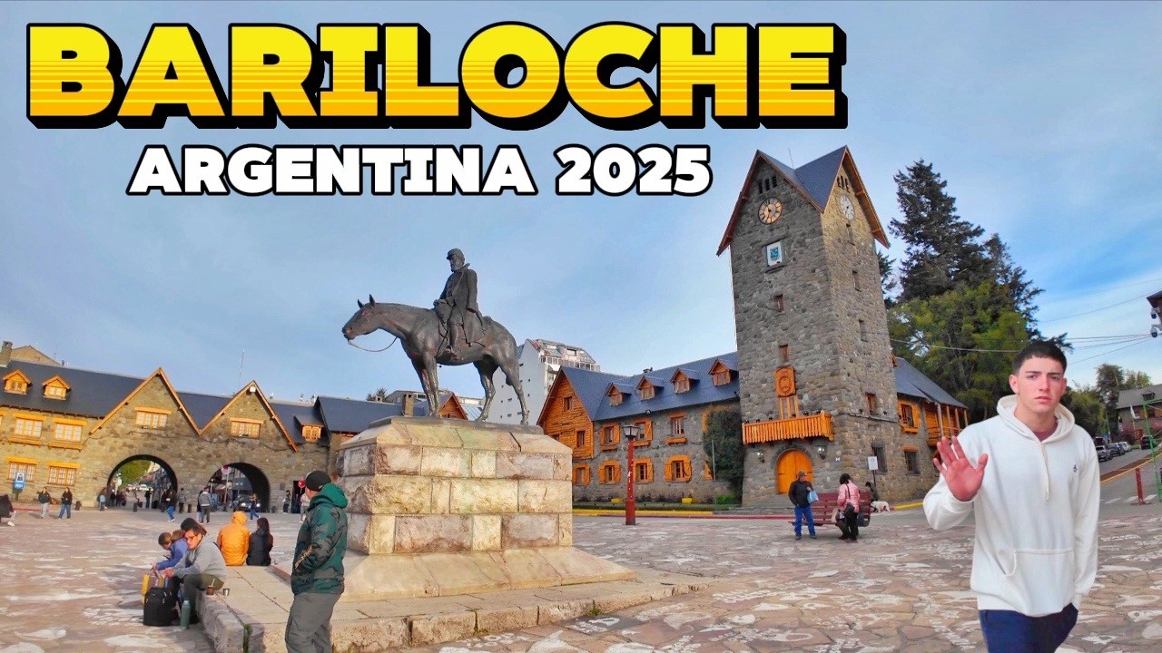 【4K】Paseo a Pie por BARILOCHE | Lagos, Montañas y su Vida Urbana