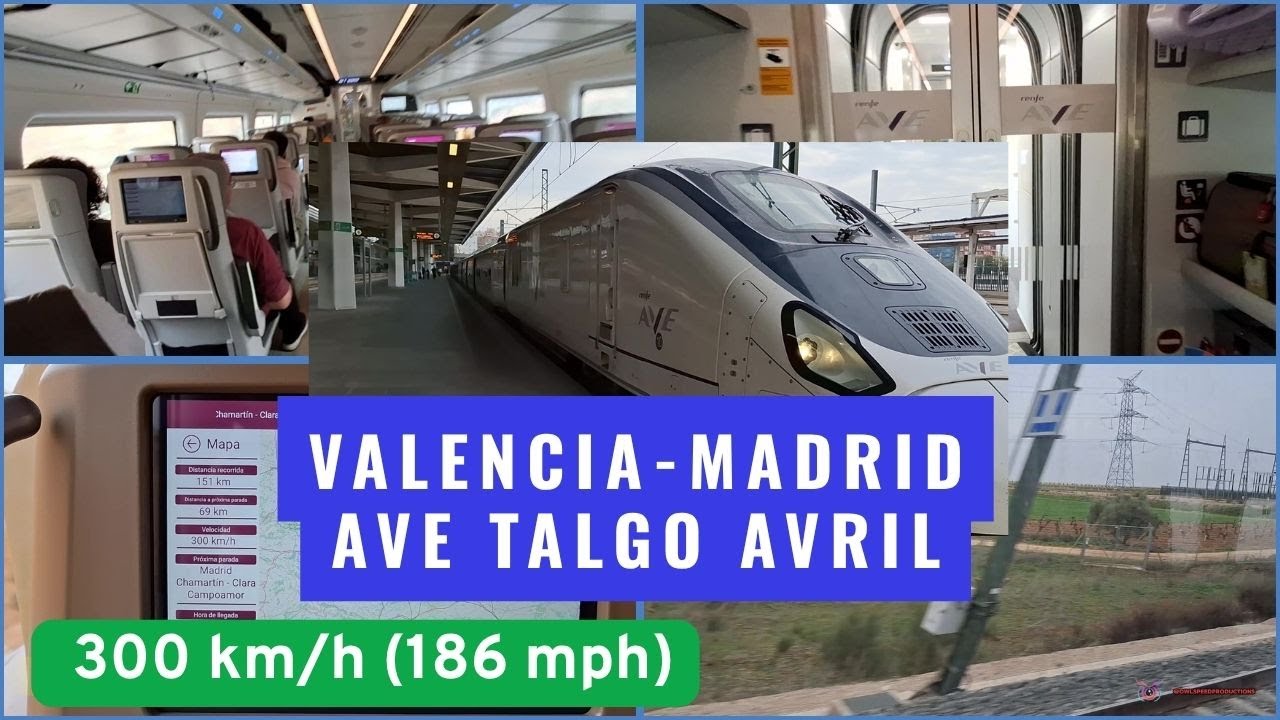 Valencia-Madrid Chamartin with AVE Talgo AVRIL (S106) - High speed train🚅