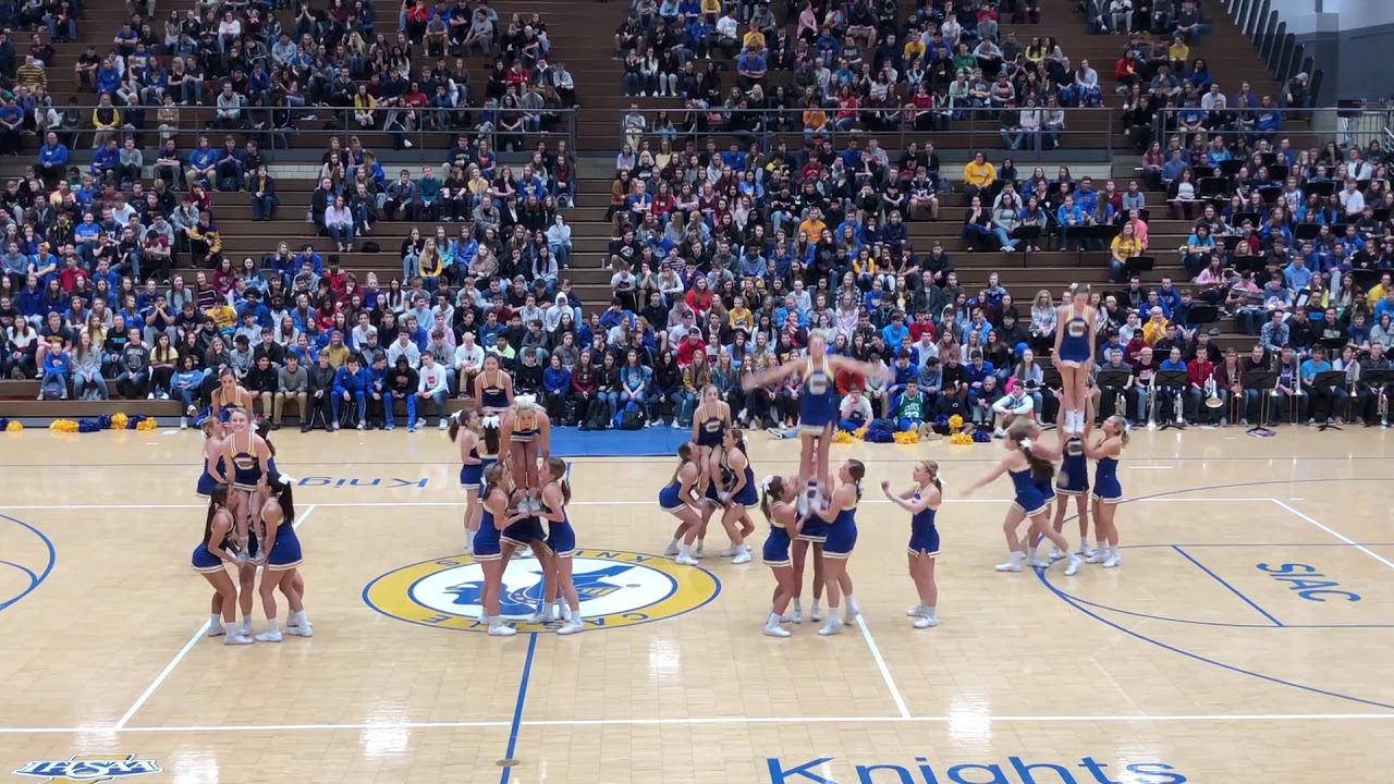 💙🏀💛 Castle Cheerleaders ~ Homecoming  Assembly ~ 2/1/18