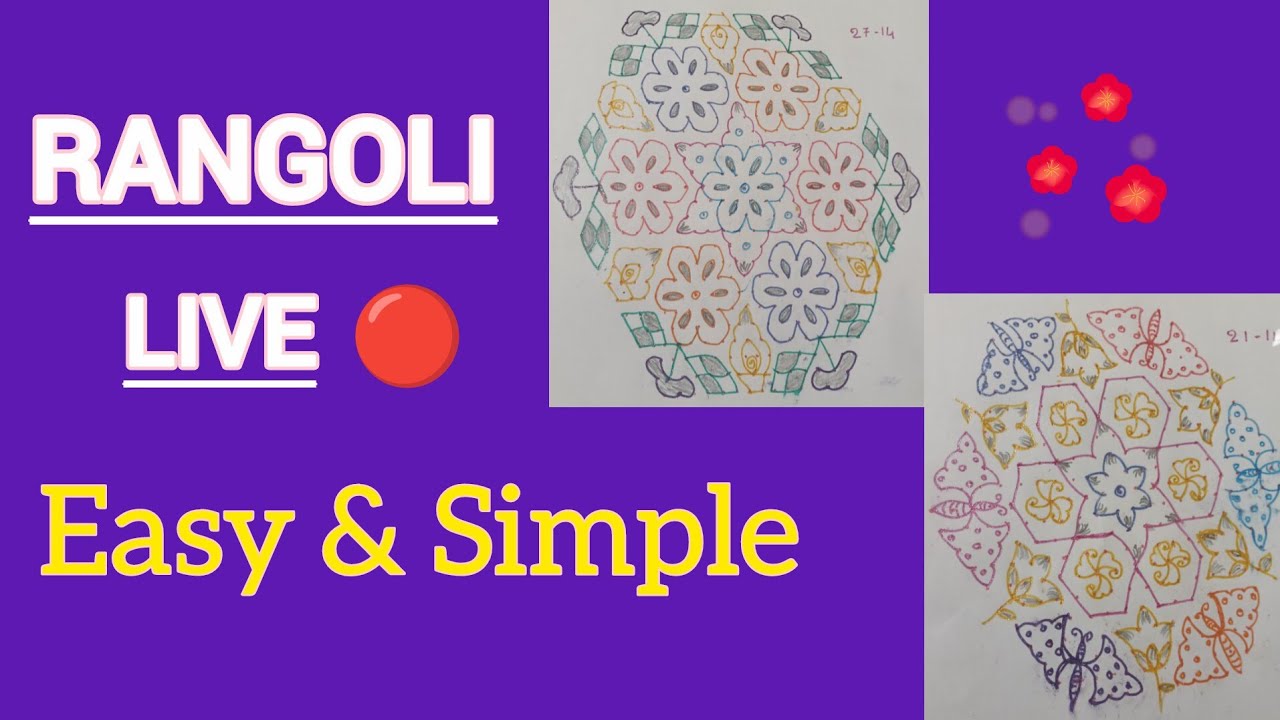 Rangoli LIVE | Simple & Easy Rangoli Designs | Daily Kolam Live