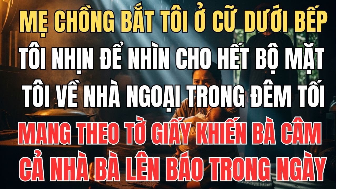 Mẹ Chồng Ép Tôi Ở Cử Dưới Bếp – Tôi Về Nhà Ngoại, Đưa Cả Gia Đình Bà Ra Báo