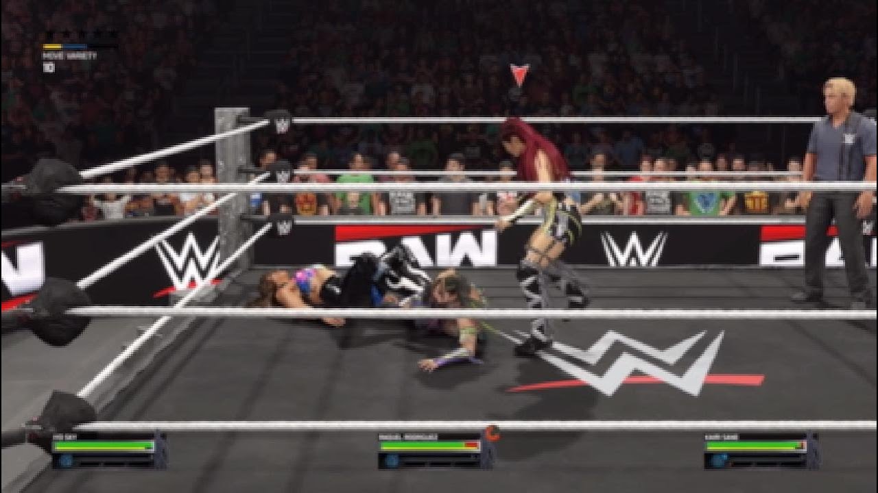 WWE 2K25 Kairl Sane vs Raquel Rodriguez vs Iyo Sky - WWE Chamber qualifying - WWE Raw 2/23/26