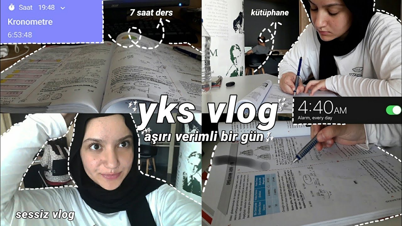 YKS ÇALIŞMA GÜNLÜĞÜM || Kütüphanede 7 Saat Ders