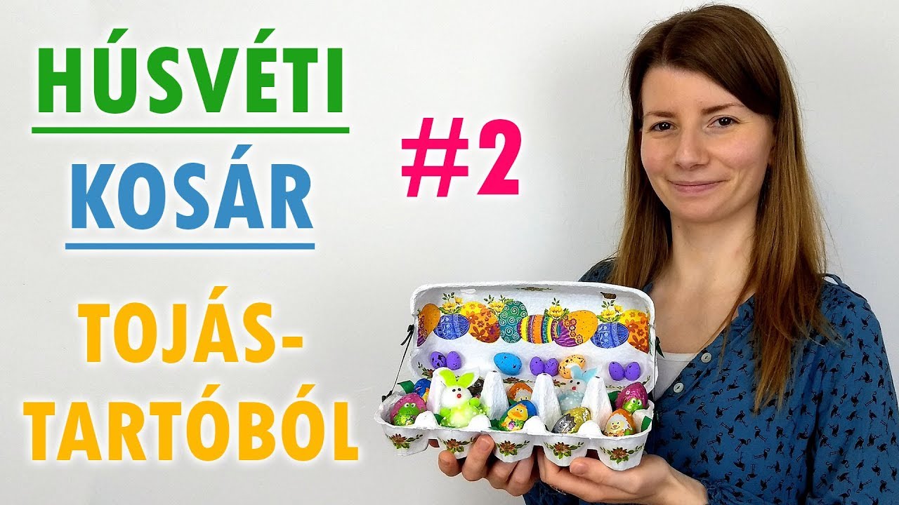 Húsvéti kosár tojástartóból #2 | Húsvéti dekoráció | Manó kuckó