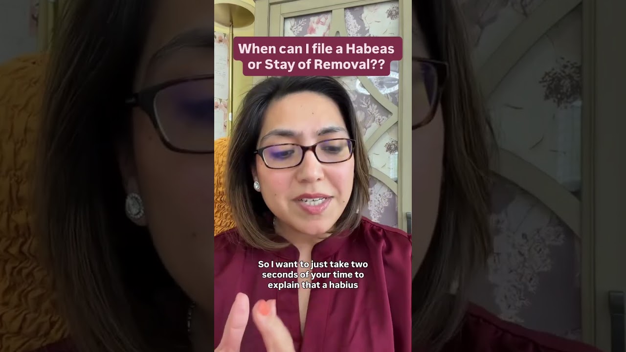 When Can I File a Habeas Corpus Petition or a Stay of Removal  Immigration Law Explained