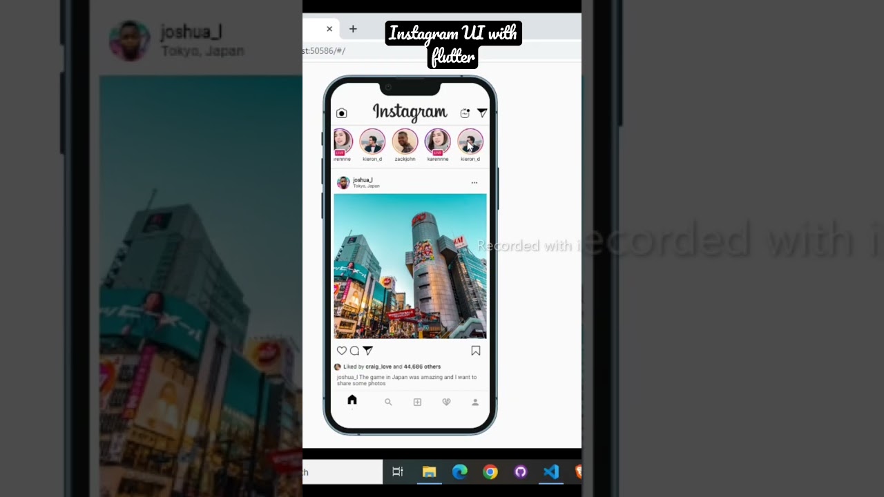 Day 2: Instagram Ui with flutter #100daysflutter