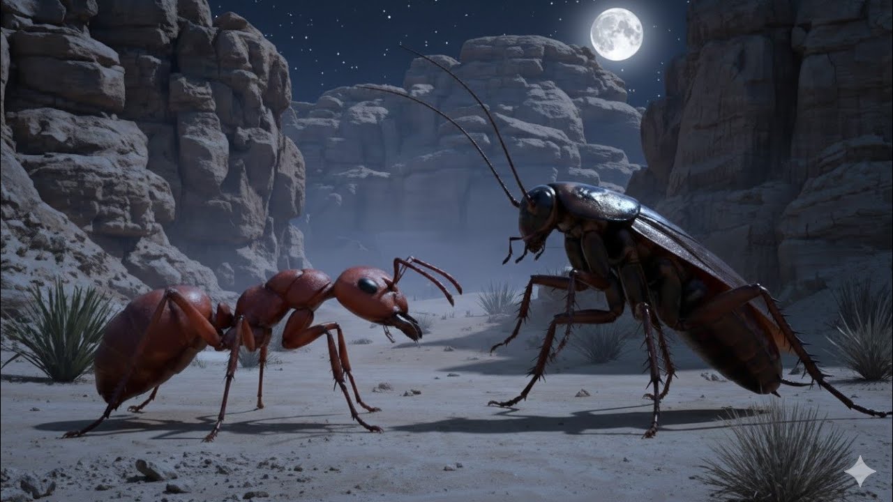 Red Ants vs Giant Cockroach 🐜🔥 | Epic 3D Desert Battle | Cinematic Animated Short Film