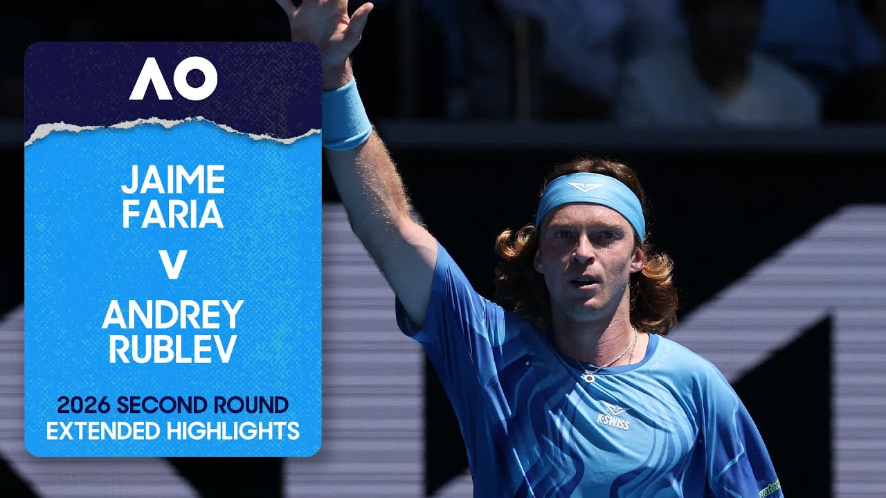 Jaime Faria v Andrey Rublev Extended Highlights | Australian Open 2026 Second Round