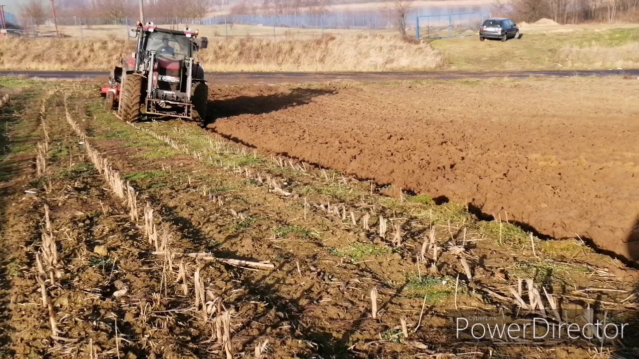 Styczniowawa orka 2020 Case maxxum 100 i Akpil 80km