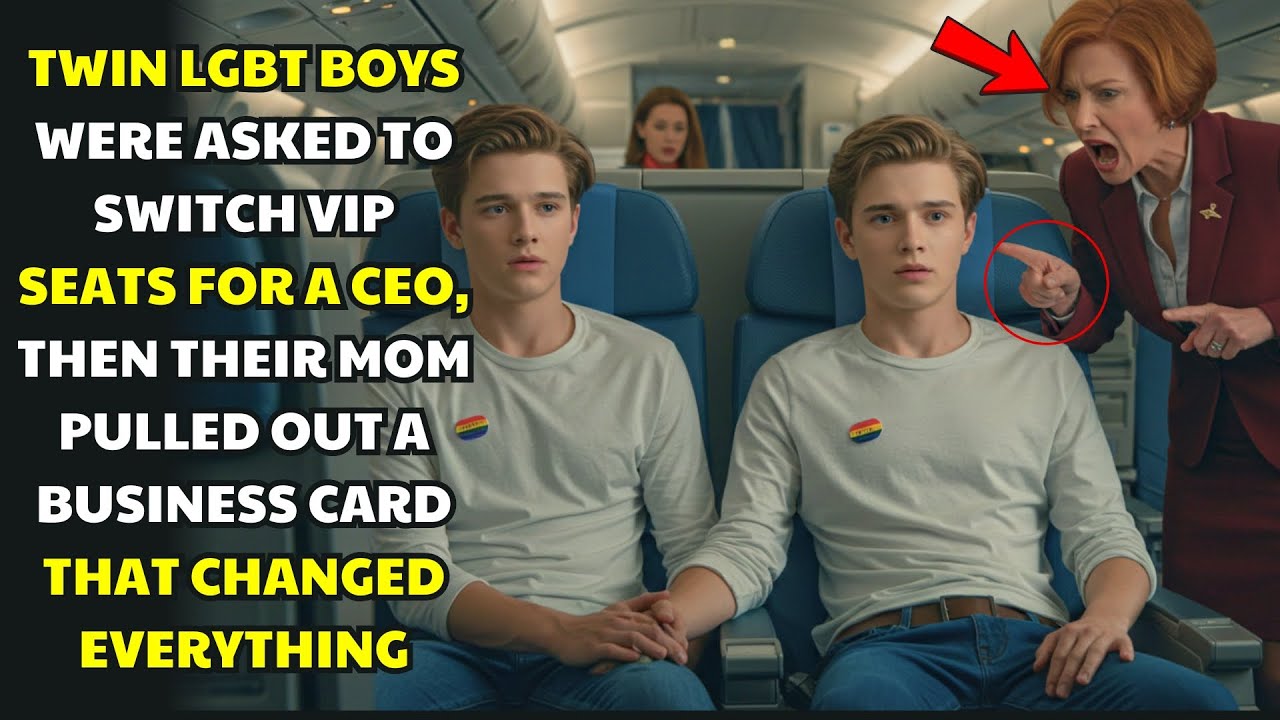 TWIN LGBT BOYS WERE ASKED TO SWITCH VIP SEATS FOR A CEO — THEN THEIR MOM PULLED OUT A BUSINESS CARD