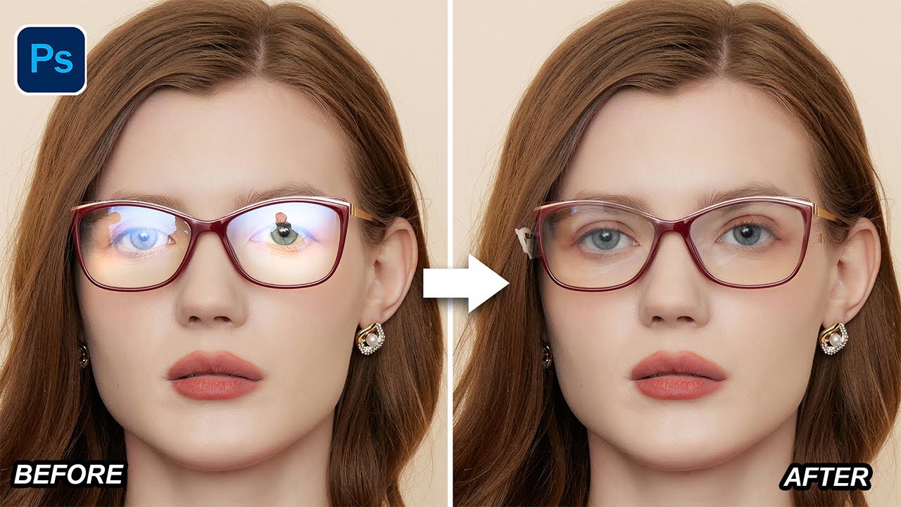 Easy Way to Remove Strong Glare on Glasses in Photoshop Without Generative AI