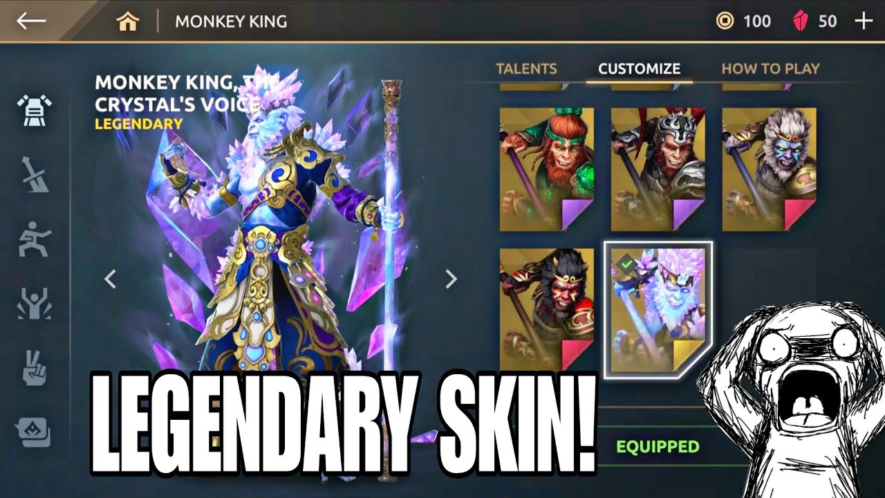 Whattt!! 🥶 Monkey King Legendary Skin Set 🤯 || Shadow Fight 4 arena