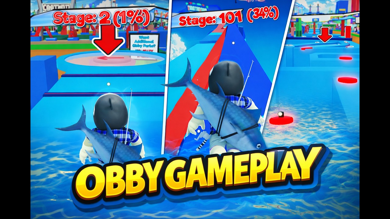 Copyright Free Roblox Obby Parkour Gameplay Vertical