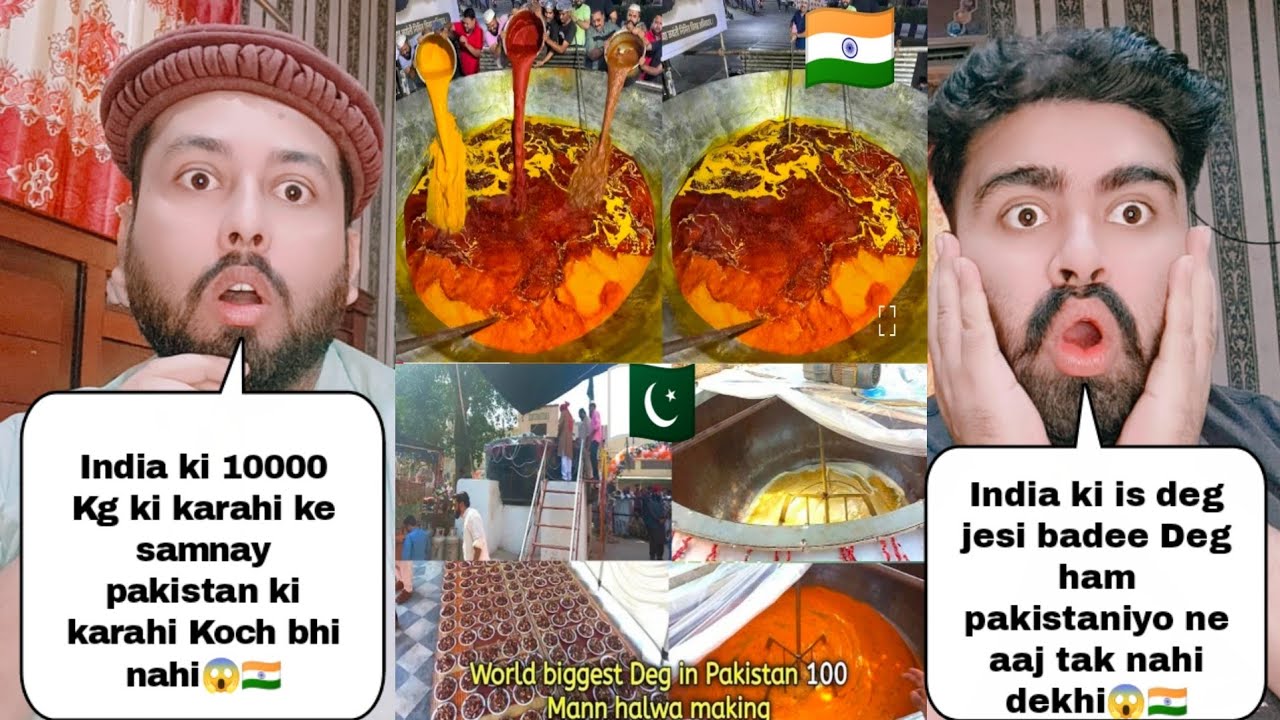 India Biggest 10000 Kg Misal Deg Vs Pakistan Biggest Halwa Deg
