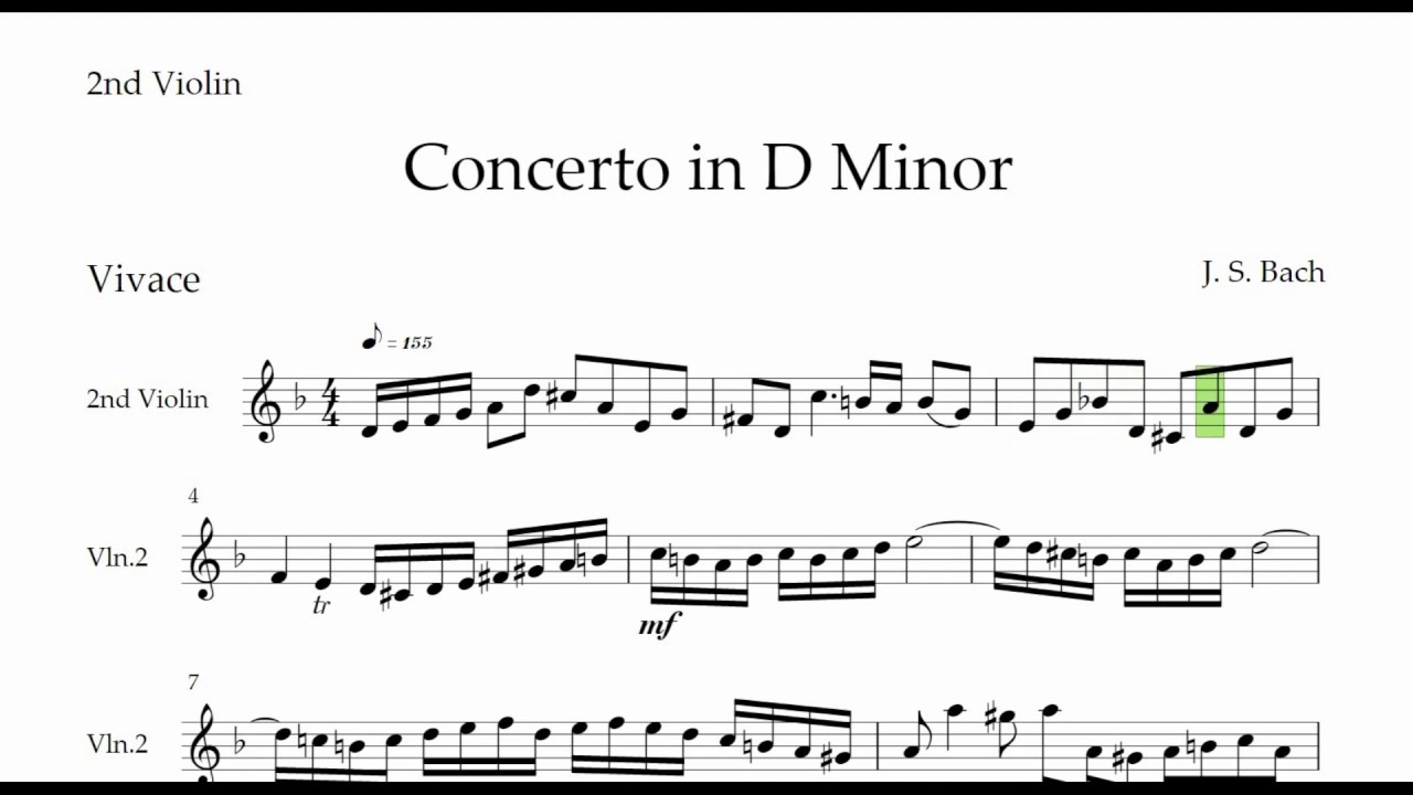 Bach Double Concerto in D - 2nd Violin Part Practice Video