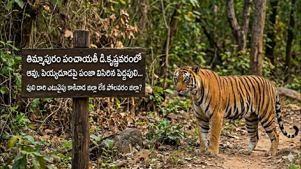 పత్తిపాడు నియోజకవర్గ సమీపంలో పెద్దపులి సంచారం, నెక్స్ట్ పెద్దపులి దారి ఎటువైపు...