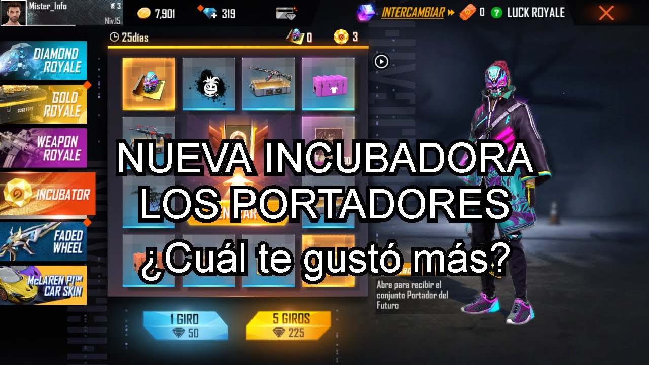 &iexcl;OFICIAL! LLEG&Oacute; LA NUEVA INCUBADORA *LOS PORTADORES* &iquest;Cu&aacute;l te gust&oacute; m&aacute;s? EN FREE FIRE