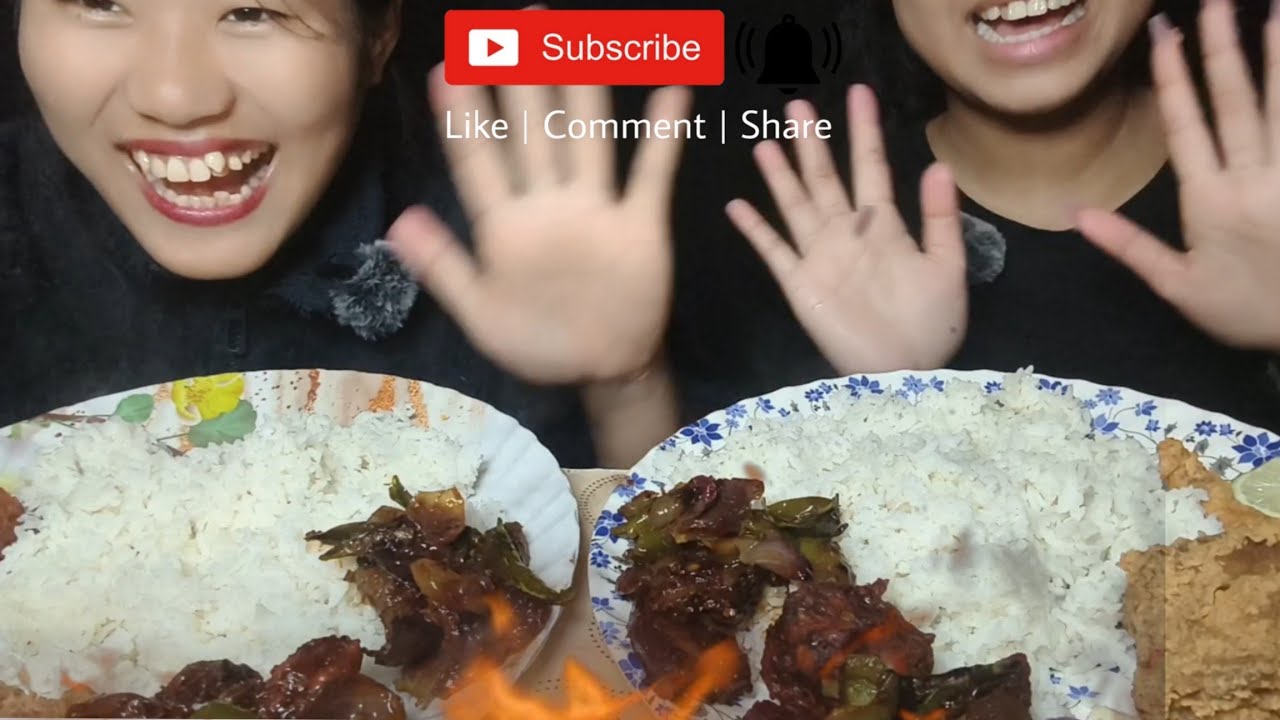 ASMR MUKBANG EATING CHICKEN AND PORK MUKBANG//🌶️🤤#mukbang #asmr @ShhSavory 