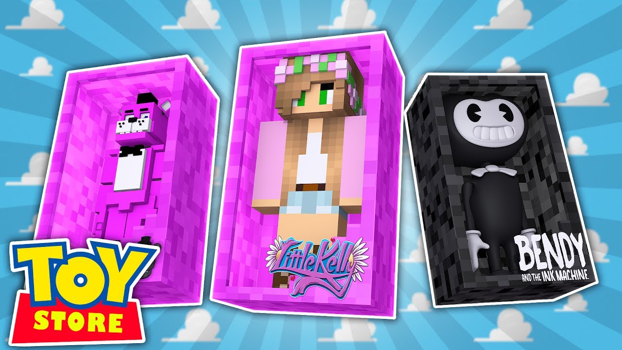 Minecraft TOYSTORE: БЕНДИ ПРЕВРАЩАЕТ ФРЕДДИ В КУКЛУ-ДЕВОЧКУ! с LittleKellyandCarly, TinyTurtle