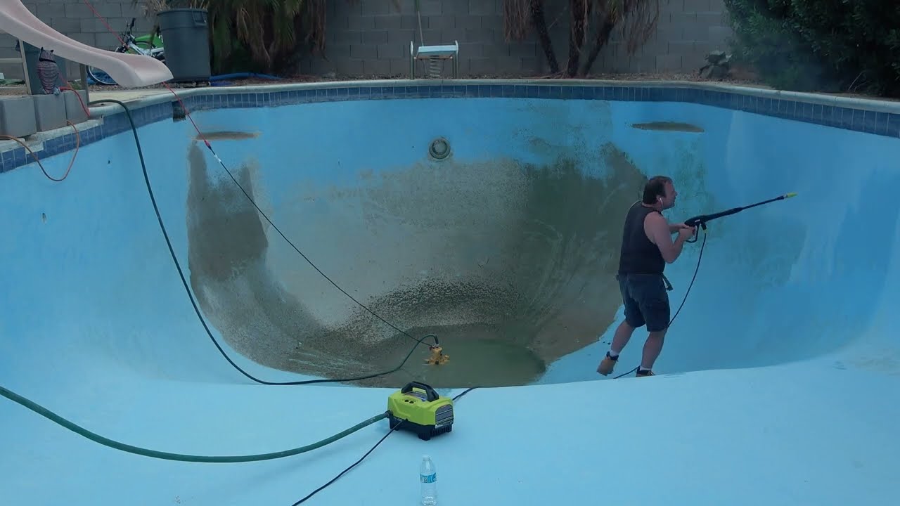 How to Clean an Inground Swimming Pool with a Power / Pressure Washer 