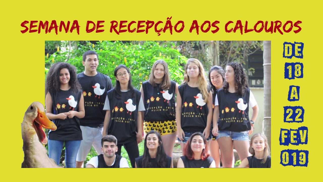 Chamada da Comiss&atilde;o para a Semana de Recep&ccedil;&atilde;o de Calouros IPUSP 2019
